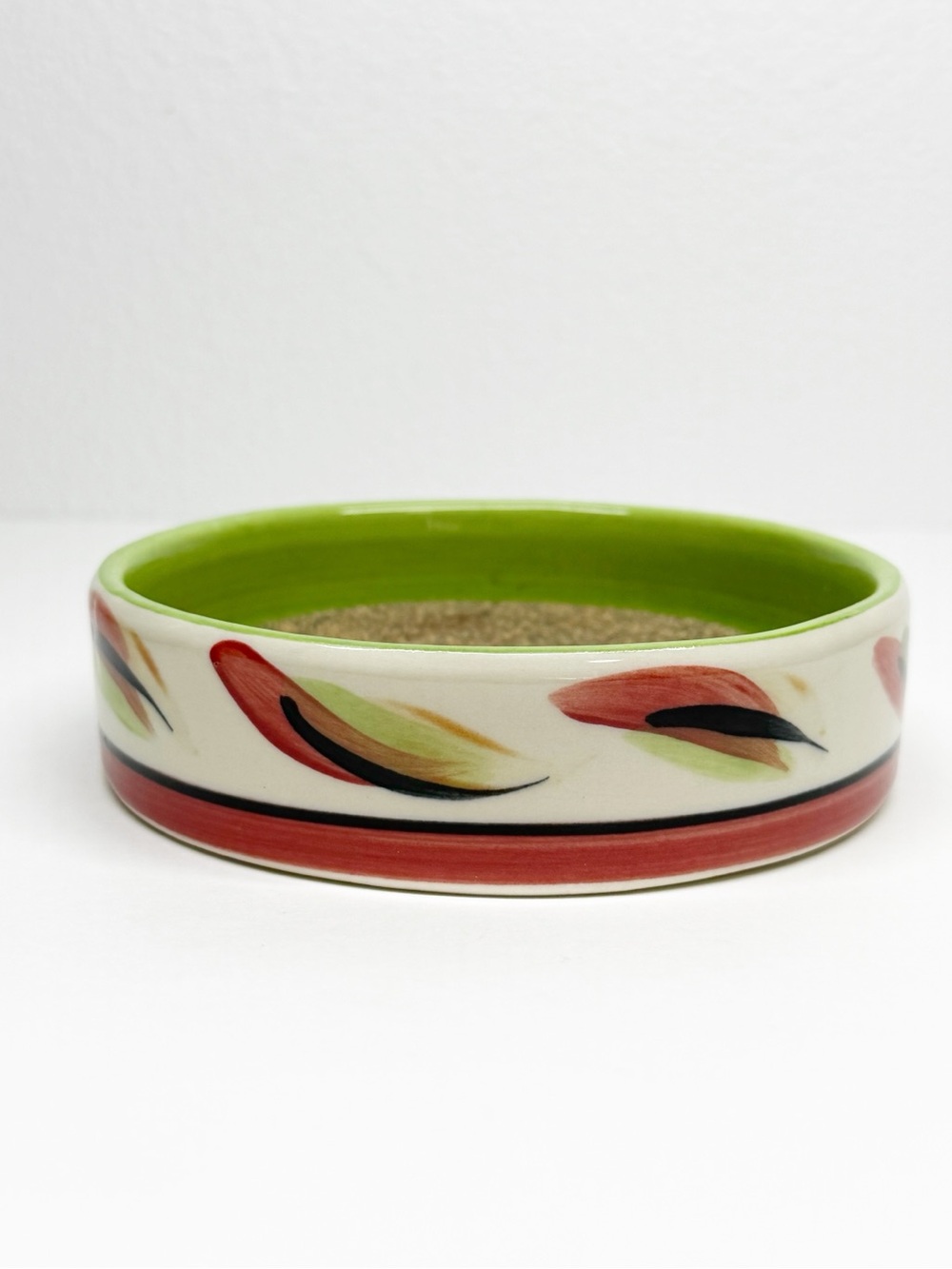 Y2K 2000 Gail Pittman Hand Painted Pottery Trinket Dish